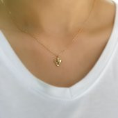 14 Ayar Altın Çiçek Figürlü Kolye thumbnail 2