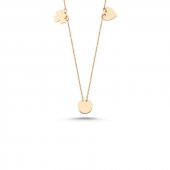 14 Ayar Altıın Kalp Yonca Kolye thumbnail 2