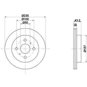 Toyota Yaris Ön Fren Disk (1999-2005) 1.3, 1.0 435120D010 - 1