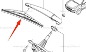 Fiat Scudo Arka Cam Silecek Kolu (2007-2016) 1.6 JTD, 2.0 JTD 1635157180 - 2