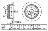 Chevrolet Lacetti Arka Fren Diski (2003-2012) 1.6, 1.4 96549630 - 2