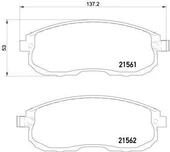 Nissan Pulsar Ön Fren Balata (2016-2018) 1.2, 1.5 DCI D1060EM10A thumbnail 2