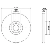 Fiat Doblo Ön Fren Disk (2009-2022) 1.4, 1.6, 1.3 JTD 51897455 thumbnail 1
