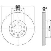 Opel Vectra Ön Fren Disk (2002-2009) 1.6, 2.0 DTI, 2.2 DTI, 1.9 CDTI 569003 thumbnail 1