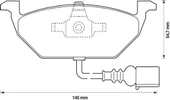 Volkswagen Bora Ön Fren Balata (1998-2005) 1.6, 1.8, 1.9 TDI 1K0698151D - 2