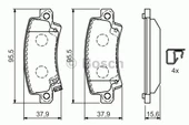 Toyota Corolla Arka Fren Balatasi (2002-2008) 1.6, 1.4 0446602020 - 2