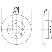 Hyundai Getz Ön Fren Disk (2002-2011) 1.3, 1.4 517121C000 thumbnail 2