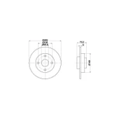 Peugeot 308 Arka Fren Diski (2007-2014) 1.6, 1.6 HDI, 1.6 VTI, 1.6 L THP 424966 thumbnail 1