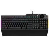 ASUS TUF GAMING K1 RGB MECH BRANE TURKCE OYUNCU KLAVYESI OZEL SES DUGMESI YAN ISIK CUBUGU ARMOURY CREATE OZELLIKLI SUYA VE TOZA DAYANIKLI - 1