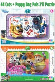 44 Cats (Buffy Kediler) + Puppy Dog Pals 2 li Puzzle/Yapboz Set - 1