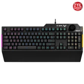 ASUS TUF GAMING K1 RGB MECH BRANE TURKCE OYUNCU KLAVYESI OZEL SES DUGMESI YAN ISIK CUBUGU ARMOURY CREATE OZELLIKLI SUYA VE TOZA DAYANIKLI - 2
