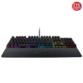 ASUS TUF GAMING K3 AURA SYNC RGB OPTIK MEKANIK TURKCE OYUNCU KLAVYESI BILEK DESTEGI SUYA VE TOZA DAYANIKLI RED SWITCH - 3