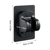 Siyah Kendinden Yapışkanlı 15 Kg Taşıyabilen Nano Duş Başlığı Askısı Mafsal Kolay Temiz Kurulum thumbnail 3