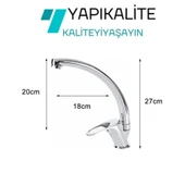 Krom Kuğu Borulu Mutfak Evye Bataryası Garantili Çift Girişli thumbnail 3