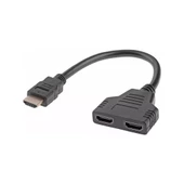 HDMI ERKEK-HDMI DİŞİ X 2 ADAPTÖR 30 CM KABLO ÇİPSETLİ HDMI ÇOKLAYICI (Hdmi Çoklayıcı) - 1