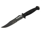 SR S008B Lejyoner Tırtıklı Outdoor Bıçağı 29 cm - Kauçuk Sap, Perçinli - 1
