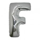 F Harf Folyo Balon Gümüş Renk  40 inç - 1