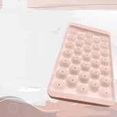 2 li Buz Kalıbı 33 Bölmeli Kristal Küre Buzluk - Mini Yuvarlak Buz Kalıbı thumbnail 2