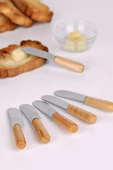 Tereyağı Bıçağı - Mini Spatula Ahşap Saplı 6 Adet - 2