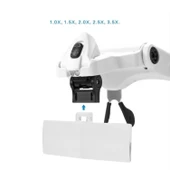 5 Lens 1.0X-3.5X 2Led Işıklı İle Ayarlanabilir Gözlük Büyüteç 9892B2 TG-53-vice/(1395) 415 - 3