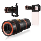 8X18 Zoom Teleskop Telefon Kamera Lensi Mini El Dürbünü - 3