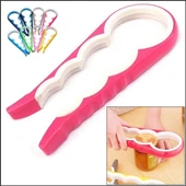 4 Fonksiyonlu Plastik -Silikon Şişe Kavanoz Kapağı Açma Aparatı - 2