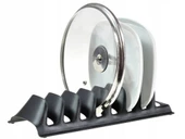 2 Adet 8 Bölmeli Tencere Kapak Rafı - Simple Tabaklık - Kapak Organizeri thumbnail 3