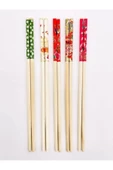 Bambu Chopstick Çubuk Yemek Çubuğu Yıkanabilir Tekrar Kullanılabilir (3 Çift- 6 Adet ) - 4