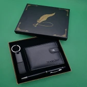 Tükenmez Kalem Cüzdan Ve Anahtarlık Siyah - 1