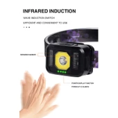 PS-024 Pratik Sensörlü Sinyalli Şarjlı Kafa Lambası - 4