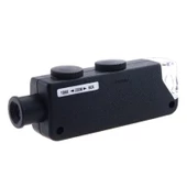 Mini 60X 100X Zoom Lens Odak Takı Led Cep Mikroskop Büyüteç - 3