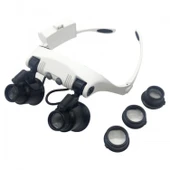 Kuyumcu Saat Onarım Için 10X-15X-20X25X Mercekli Gözlük Büyüteç 9892G-3A - 2