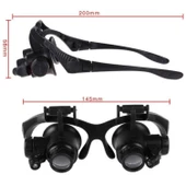 Gözlük Modeli 10X 15X 20X 25X Lens 2 Led Işıklı Büyüteç 9892G TG-53-vice/(1395) 442 - 2