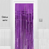 Işıltılı Duvar ve Kapı Perdesi Mor Renk 90x200 cm - 1