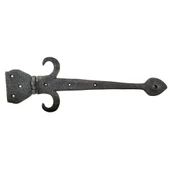 Antika Tarz Dekoratif Pirinç Kuyruklu Çanak Menteşe - 137x390 mm, Oksit - 1