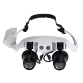 Kuyumcu Saat Onarım Için 10X-15X-20X25X Mercekli Gözlük Büyüteç 9892G-3A - 3