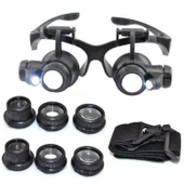 Gözlük Modeli 10X 15X 20X 25X Lens 2 Led Işıklı Büyüteç 9892G TG-53-vice/(1395) 442 - 3