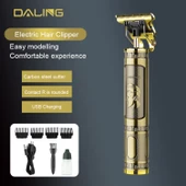 PS-033 Çelik Kasa Profesyonel T-bıçak Saç Sakal Ense Ve Çizim Tıraş Makinesi - 4