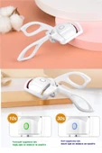 Silikon Uçlu Elektrikli Kirpik Kıvırıcı 2 Sıcaklık Modlu USB Şarjlı Kolay Rimel Kirpik Bigudisi - 4