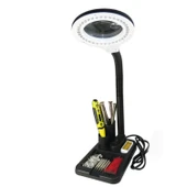 Esnek 5X /10X 40 Led Işıklı Büyüteç - Lamba Büyüteç Okuma - Çalışma Lehim Masa Lambası A808 - 1