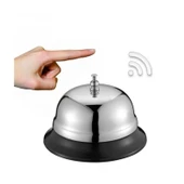 Resepsiyon Zili - Masa Zili Otel Resepsiyon Görevli Çağırma Çanı Gümüş thumbnail 1