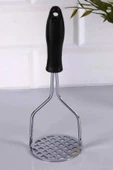 Plastik Saplı Delikli Metal Paslanmaz Patates Muz Yumurta Ezici Püre Yapıcı thumbnail 3