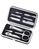 6 Parça Profesyonel Manikür Seti -Tırnak Makası- Kaş Makas- Cımbız - Törpü Seti - 3