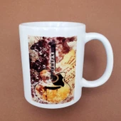 Vintage Tasarım Gitar Baskılı Kupa - 1