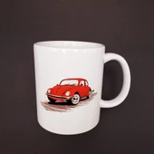 Kırmızı Vosvos Baskılı Kupa - 1
