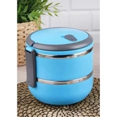 Sefer Tası Yemek Termosu Saklama Kabı Termosu 2li - ÇELİK Pembe thumbnail 3