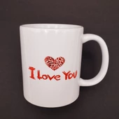 I Love You Baskılı Bardak - 1