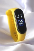 Sarı Renk Silikon Kordon Led Dokunmatik Saat - TJ-BS3452 - 1