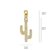 14 Ayar Kaktüs Altın Kolye Ucu 0,90 gr thumbnail 2