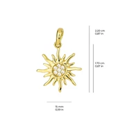 14 Ayar Altın Güneş Kolye Ucu 1,26 gr thumbnail 2